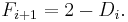 F_{i%2B1} = 2 - D_i.