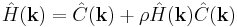  \hat{H}(\mathbf{k})=\hat{C}(\mathbf{k}) %2B \rho \hat{H}(\mathbf{k})\hat{C}(\mathbf{k})      \, 