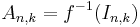 A_{n,k}=f^{-1}(I_{n,k}) \,