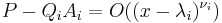 P-Q_i A_i = O((x-\lambda_i)^{\nu_i})\qquad 