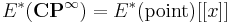 E^*(\mathbf{CP}^\infty) = E^*(\text{point})[[x]]