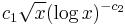 c_1\sqrt{x}(\log x)^{-c_2}