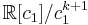 \mathbb{R}\lbrack c_1\rbrack/c_1^{k%2B1}