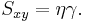  S_{xy}  = \eta \gamma.\, 