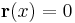  \mathbf{r}(x)=0 \,\!