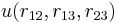  u( r_{12},r_{13},r_{23}) 