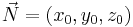 \vec{N} = (x_0, y_0, z_0)