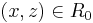 (x,z) \in R_0