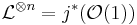 \mathcal L^{\otimes n} = j^* (\mathcal O(1))