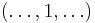 \textstyle (\dots,1,\dots)