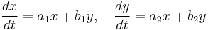 \frac{dx}{dt}=a_1x%2Bb_1y,\quad\frac{dy}{dt}=a_2x%2Bb_2y