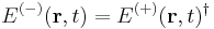 E^{(-)}(\mathbf{r}, t) = E^{(%2B)}(\mathbf{r}, t)^\dagger