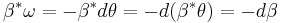 \beta^*\omega = -\beta^*d\theta = -d (\beta^*\theta) = -d\beta