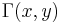 \Gamma(x, y)\,\!