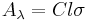 A_\lambda  = C l \sigma