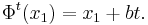 \Phi^t(x_1) = x_1 %2B b t. \, 