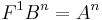 F^1 B^n = A^n