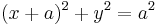 (x%2Ba)^2%2By^2 = a^2