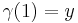 \gamma(1)=y