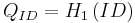 \textstyle Q_{ID} = H_1\left(ID\right)