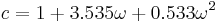 c=1%2B3.535\omega%2B0.533\omega^2