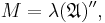 M=\lambda(\mathfrak{A})^{\prime\prime},