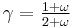 \gamma=\textstyle\frac{1%2B\omega}{2%2B\omega}\,