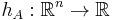 h_A:\mathbb{R}^n\to\mathbb{R}