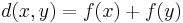 d(x,y) = f(x) %2B f(y)