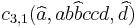 c_{3,1}(\widehat{a}, ab\widehat{b}ccd, \widehat{d})