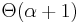 \Theta(\alpha %2B 1)\,