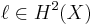 \ell \in H^2(X)