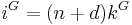  i^G = (n%2Bd)k^G 