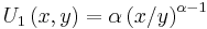 U_1\left(x,y\right)=\alpha \left(x/y\right)^{\alpha-1}