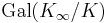 \textrm{Gal}(K_{\infty}/K)