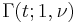 \Gamma(t; 1, \nu)