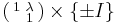 \left(\begin{smallmatrix}1 & \lambda \\ & 1\end{smallmatrix}\right) \times \{\pm I\}