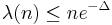 \lambda(n) \leq ne^{-\Delta}