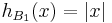 h_{B_1}(x)=|x|