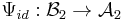 \Psi_{id}�: \mathcal{B}_2 \rightarrow \mathcal{A}_2