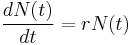  \frac{dN(t)}{dt}=rN(t) 