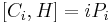 [C_i,H]=i P_i \,\!