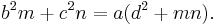 \,b^2m %2B c^2n = a(d^2 %2B mn).