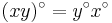 (xy)^\circ = y^\circ x^\circ