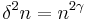 \delta^{2}n = n^{2\gamma}