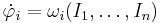  \dot{\varphi}_i = \omega_i(I_1, \dots, I_n) 