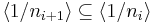 \langle 1/n_{i%2B1} \rangle \subseteq \langle 1/n_i \rangle