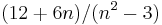 (12 %2B 6n)/(n^2 -3)