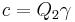 c=Q_2\gamma