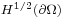 \scriptstyle H^{1/2}(\partial\Omega)